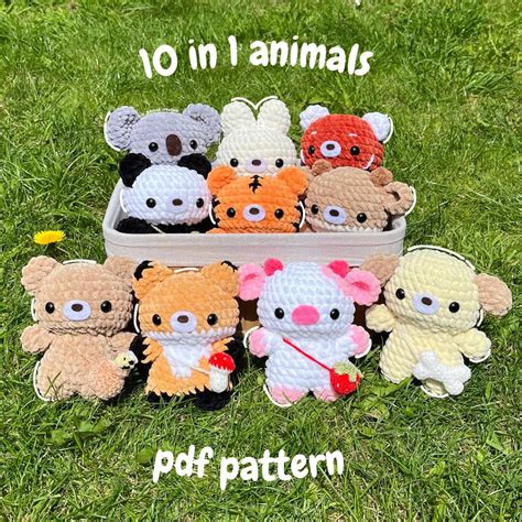 10 in 1 Crochet Animals Pattern PDF, Animals Pattern, Crochet Pattern ...