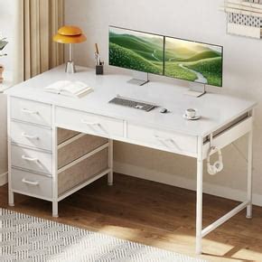 Small White Computer Desk 的图像结果