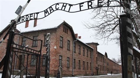 Travel blogger's photo of rubber duck in front of gates of Auschwitz ...