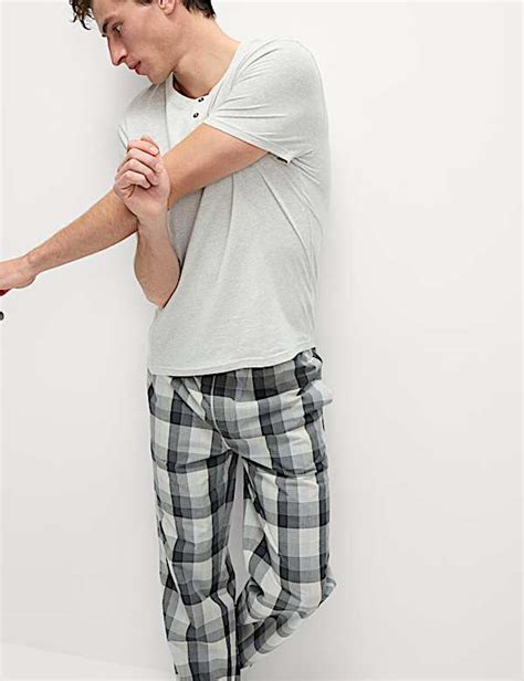 Buy Pure Cotton Checked Pyjama Set at Marks & Spencer
