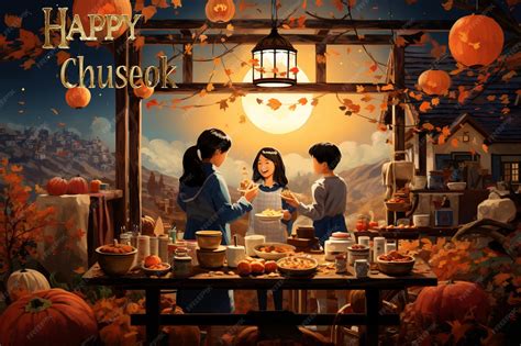 Premium AI Image | Chuseok hangavi Korean traditional holiday a time ...