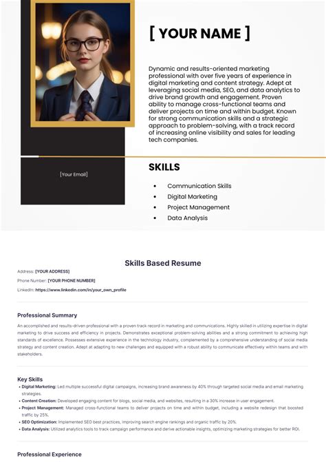 Free Skills Based Resume Templates to Edit Online and Download