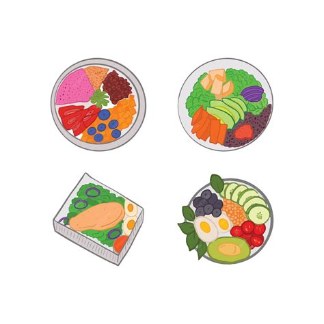 Premium Vector | Set of Healthy Food for diet vector drawing