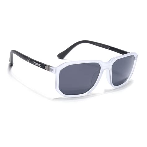 Eyejack Transparent Wayfarer Polarized Sunglasses for Men & Women (911 ...