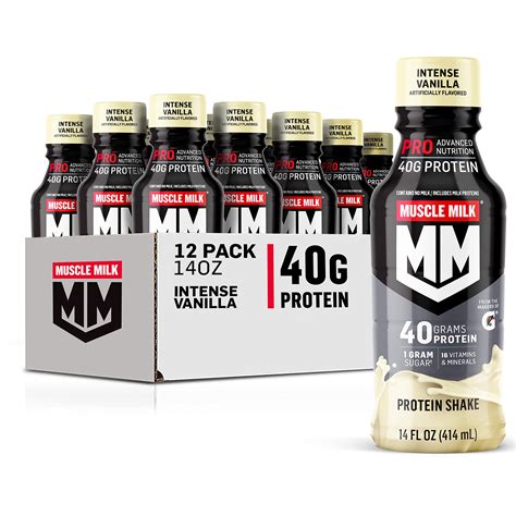 Amazon.com: Muscle Milk Pro Advanced Nutrition Protein Shake, Intense ...