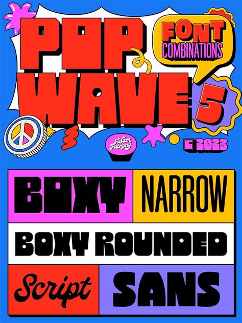 Popwave Font Pack, #Fonts | Pop art font, Pop art design, Poster fonts