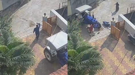 On Camera: Driverless Tractor Suddenly Reverses And Crushes Man In ...