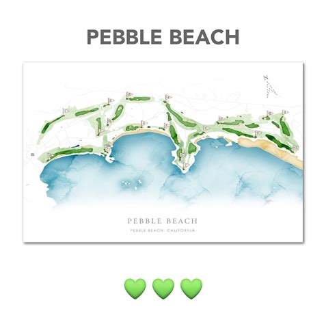 Pebble Beach Golf Course Map 的图像结果