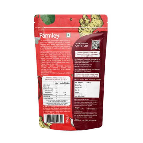 Farmley Thai Chilli Roasted Cashews 200g