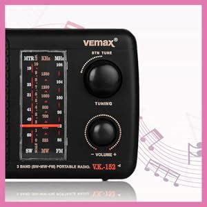Vemax Base 3-Band (FM/AM/MW) Portable Radio (Black) : Amazon.in ...