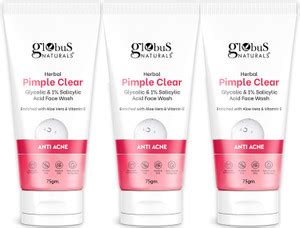Globus Naturals Herbal Pimple Clear Glycolic & 1% Salicylic Acid , Set ...