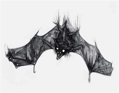 scary bat drawing
