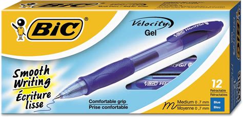 BIC Gel-ocity Original Retractable Gel Pen, Medium Point (0.7 mm), Blue ...