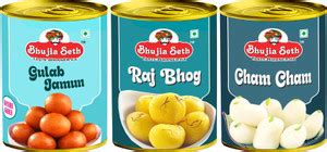 BHUJIYA SETH desi ghee Gulab jamun,Rajbhog & Cham Cham combo pack (1 kg ...
