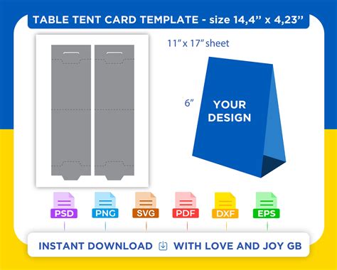Table Card Dimensions