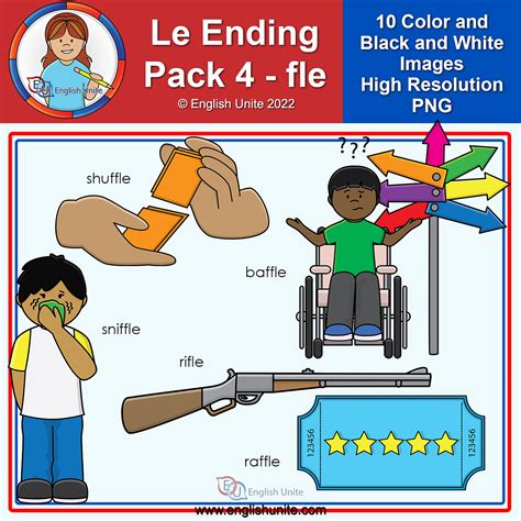 Clip Art - le Word Endings Pack 4 (fle) | Made By Teachers