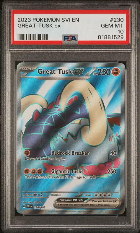 Great Tusk ex 2023 Scarlet & Violet #230/198 Ultra Rare (Full Art ...