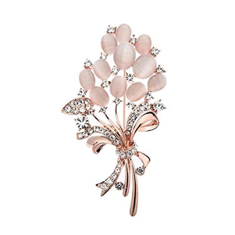 YouBella Jewellery Latest Stylish Crystal Unisex Floral Shape Brooch ...