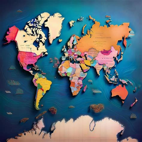 World Map with Colors 的图像结果