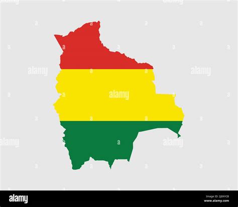Bolivia Map Flag. Map of Bolivia with the Bolivian country flag. Vector ...