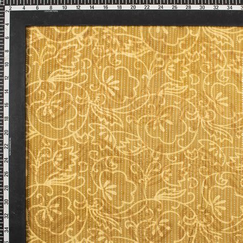 New Yellow Dabu Hand Block Printed Cotton Kantha Fabric – Dmaasa
