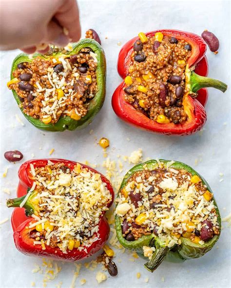 Vegetarian Stuffed Peppers | Healthy Fitness Meals