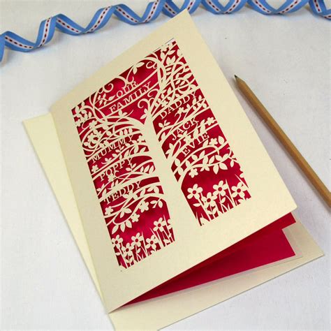 Personalised Family Tree Father's Day Card By Pogofandango