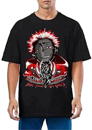 Buy FACTALE Ryomen Sukuna Dare Touch My Soul Printed Cotton Oversized ...