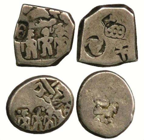 punch marked coins pictures - Brainly.in