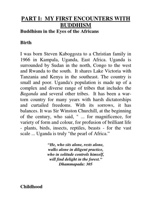 Planting Dhamma Seeds The Emergence of Buddhism in Africa | PDF