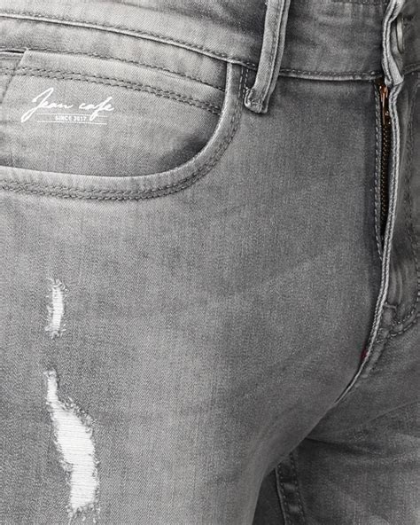Buy Men's Grey Slim Fit Jeans for Men Grey Online at Bewakoof