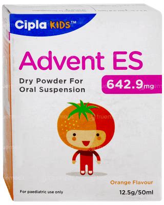 Advent Es 642.9 Mg Orange Flavour Oral Suspension 50 Ml: Uses, Side ...