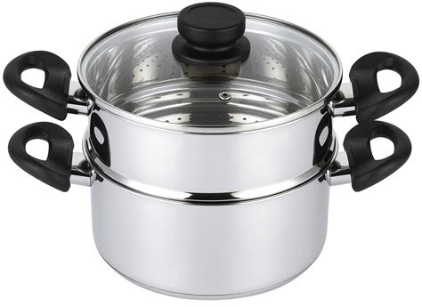 Buy Nevlers 3 Piece Premium Heavy Duty Stainless Steel Steamer Pot Set ...