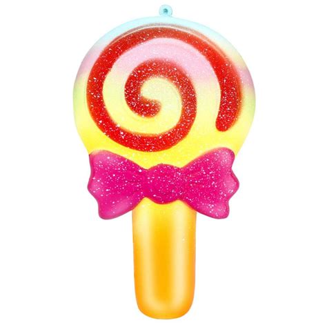 Gbell Squeeze Rainbow Lollipop Slow Rising Cream Scented Squishy ...