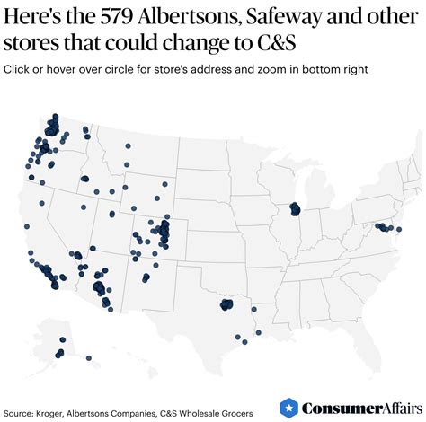 Map shows 579 Safeway, Albertsons, other grocery stores to be sold to C&S