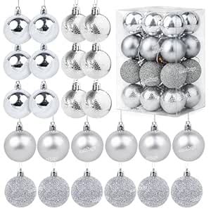 Buy Zest 4 Toyz Pack of 24 Christmas Tree Decoration Balls Hanging ...