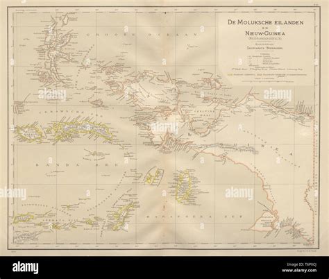 DUTCH EAST INDIES Moluccas Maluku Papua New Guinea DORNSEIFFEN 1902 old map Stock Photo - Alamy