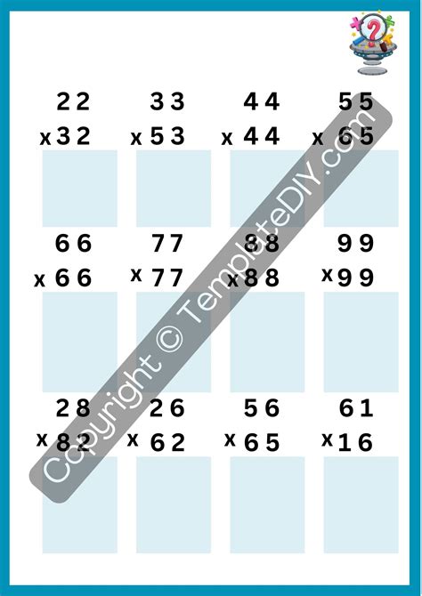 Image result for Multiplication 2-Digit Numbers Worksheet