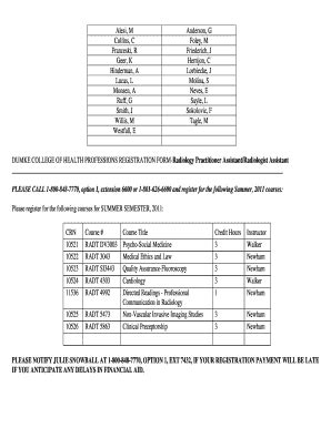 printable course schedule for college Fill Online, Printable, Fillable ...