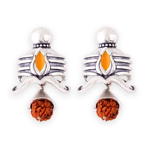 Aham Brahmasmi Rudraksha Earrings – VOYLLA