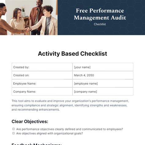 Performance Checklist Template 的图像结果