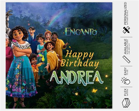 Encanto Theme Personalized Square Backdrop | Personalized party – Party ...