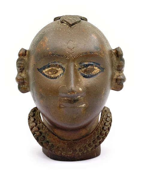 Buy South Indian Arts Brass Antique Gouri Face | Parwathi Face ...