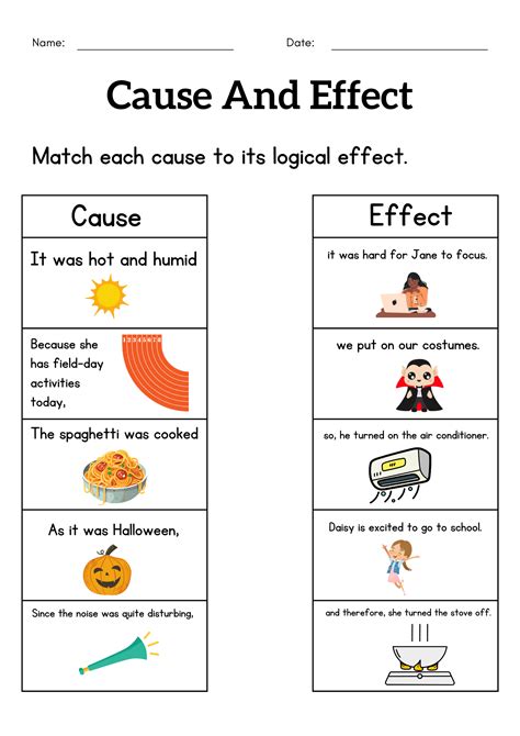 Cause And Effect Preschool Worksheets - Kindergarten Worksheets