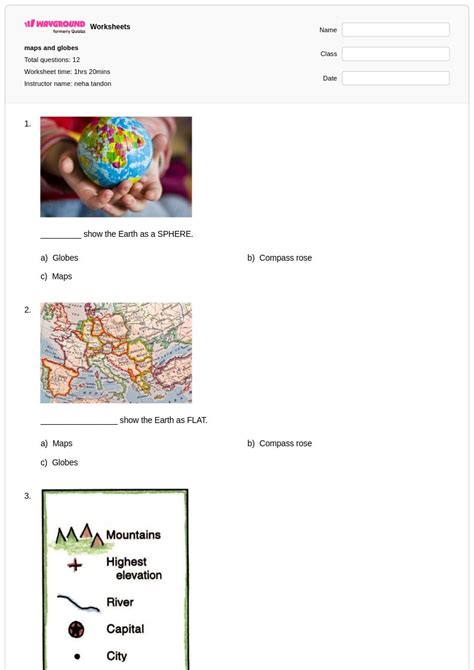 50+ Maps and Globes worksheets for Class 5 on Wayground | Free & Printable