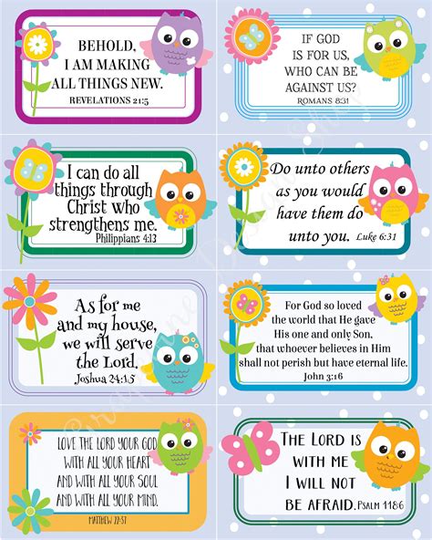Scripture memory cards for kids. 24 Bible verse cards for | Etsy ...