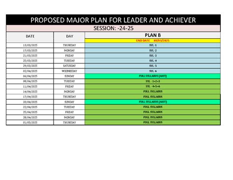 Leader AND ACH. Session 24-25 Centers (Plan B) - PROPOSED MAJOR PLAN ...