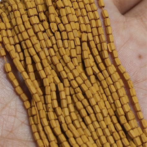 30 Strings, 2x1mm Chocolate Acrylic Faceted Round Tube Beads