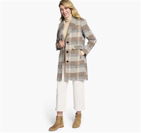 Shawl Collar Plaid Coat
