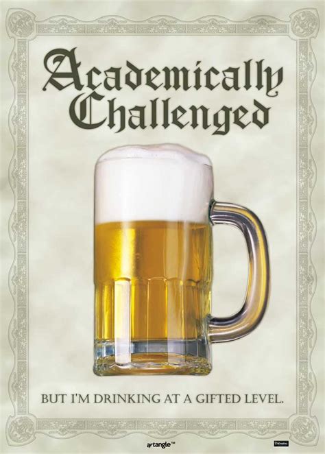 Bcreative Academically Challenged But I am Drinking Poster : Amazon.in ...